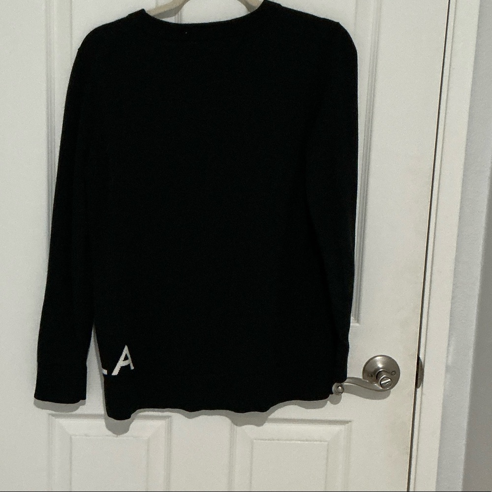 Kate spade Brooke Street size S Chic Black Sweater “OHH LA LA” cotton cashmere - Picture 4 of 4